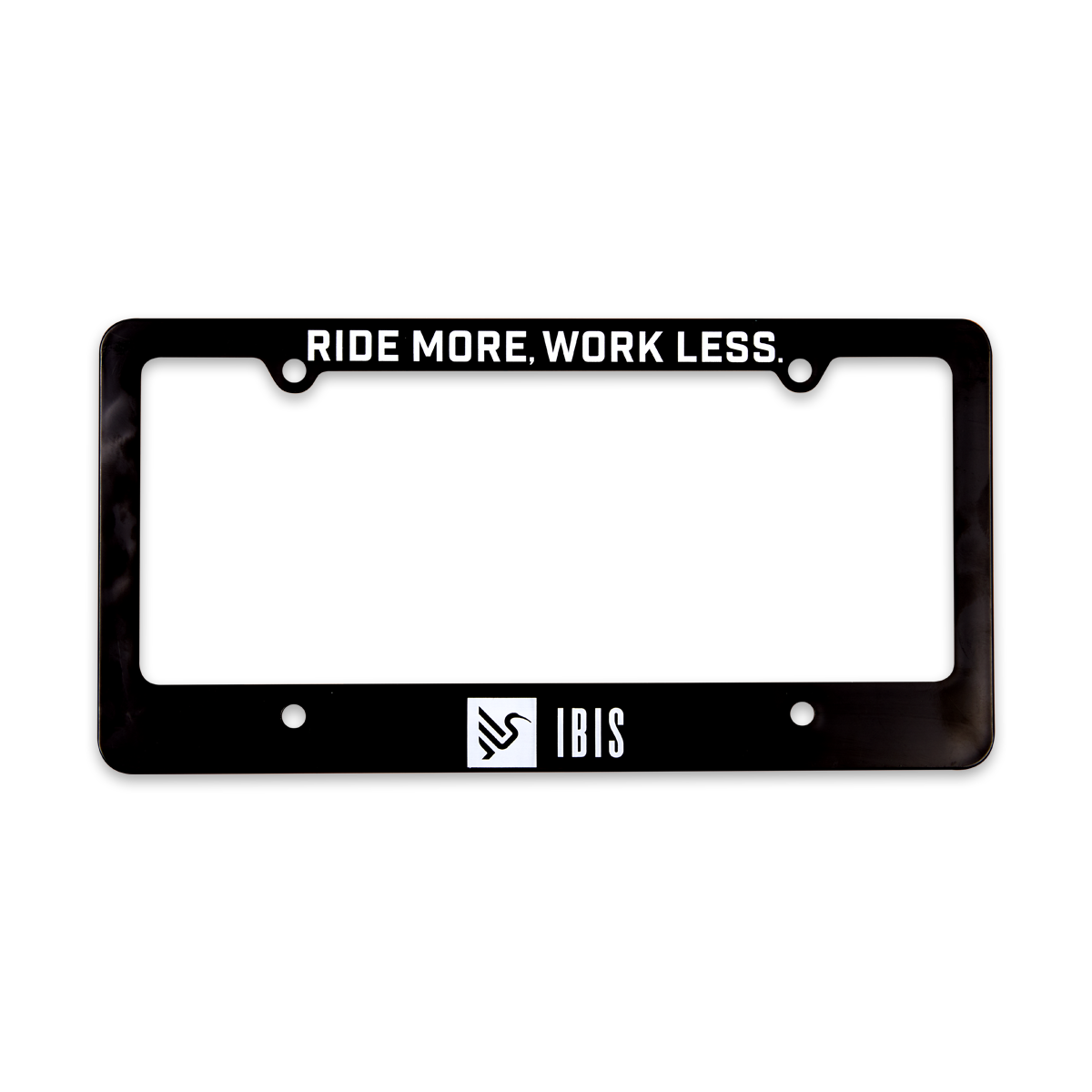 Ride More Work Less License Plate Frame