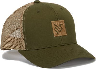 Trucker Hat Shield - Olive w/Sand