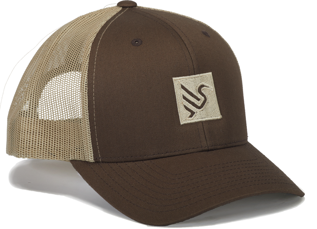 Trucker Hat Shield - Brown w/Sand