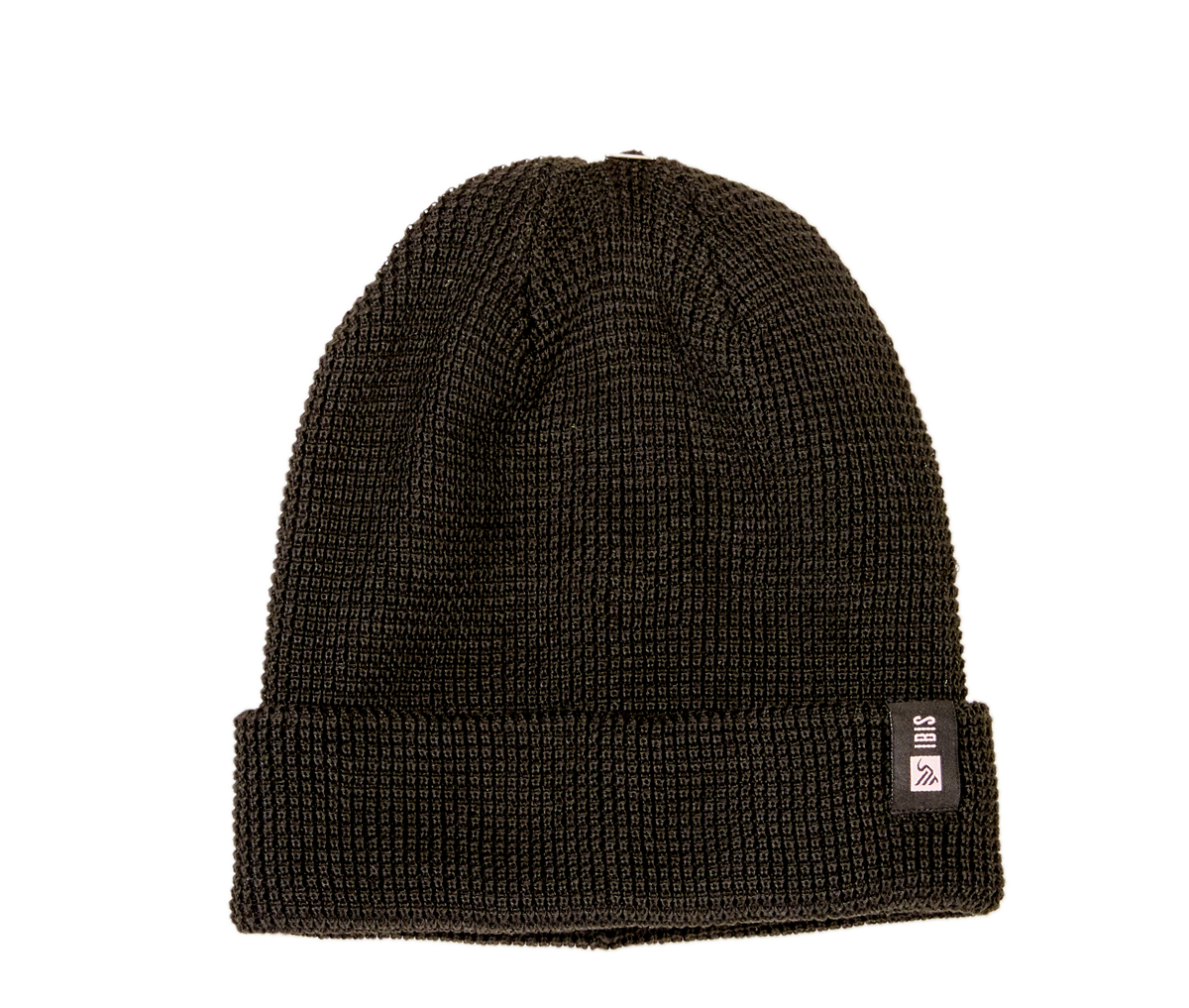 Waffle Knit Beanie - Black