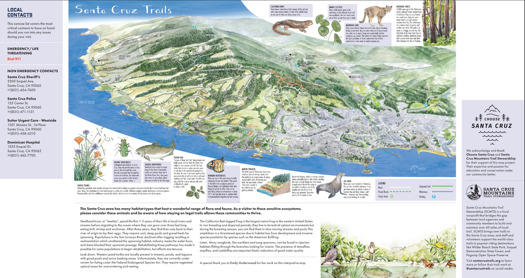 mountainbike map Santa Cruz MTB Trail Map – Ibis Cycles